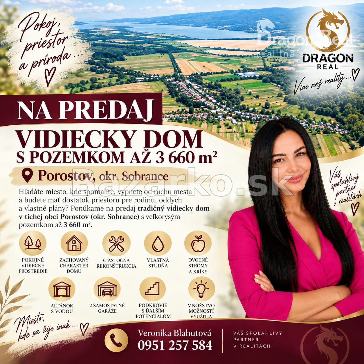 PREDAJ - Vidiecky dom s pozemkom - POROSTOV okr. Sobrance